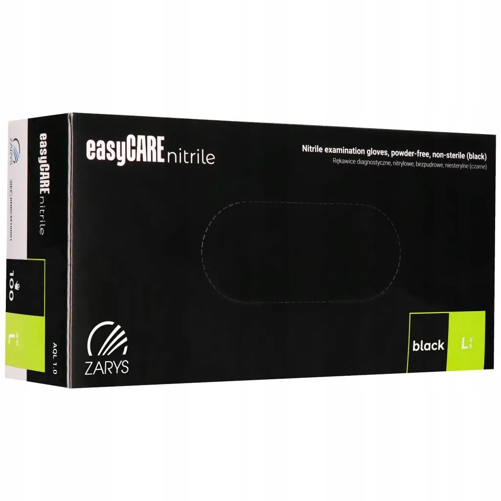 rękawiczki nitrylowe czarne rozmiar L 100 sztuk